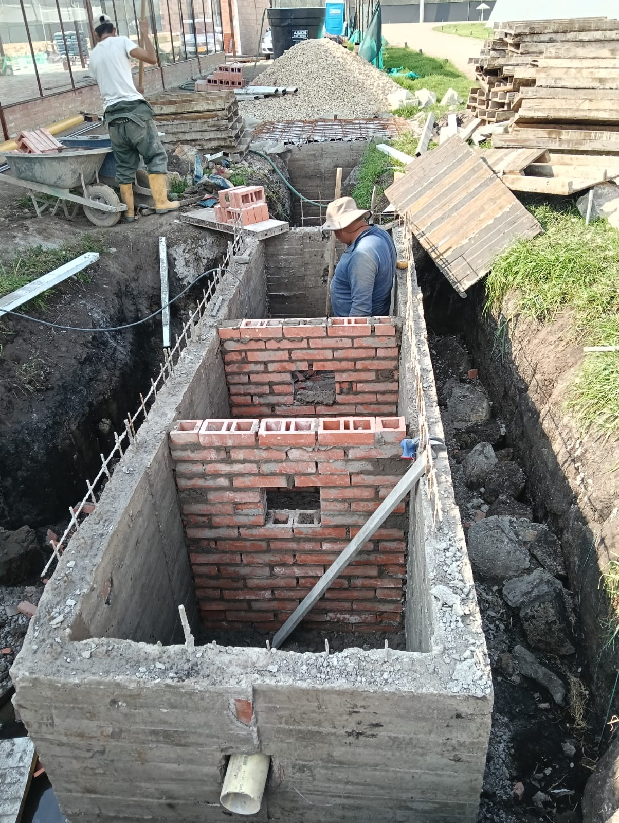 Construcción trampa de grasas 